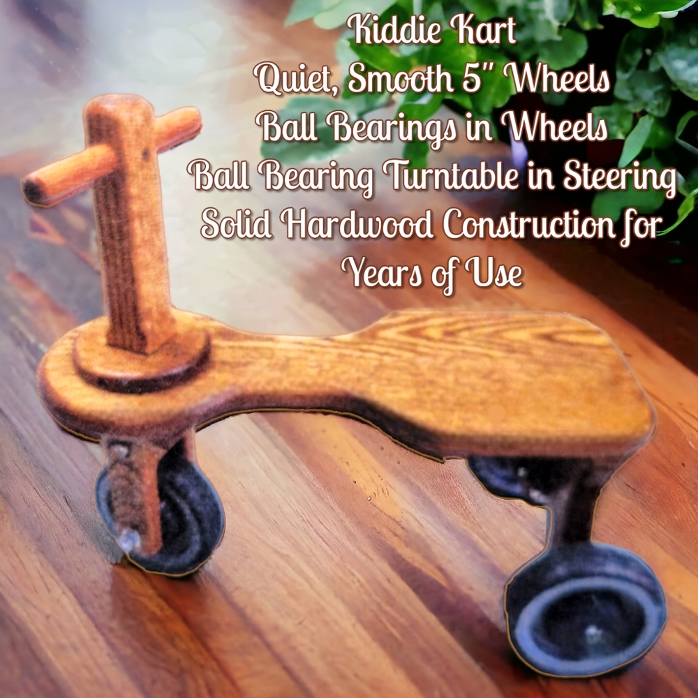 HP😀 NWT Amish Quality Hand Crafted Kiddie Cart Scooter Indoor Outdoor Tricycle